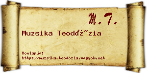 Muzsika Teodózia névjegykártya